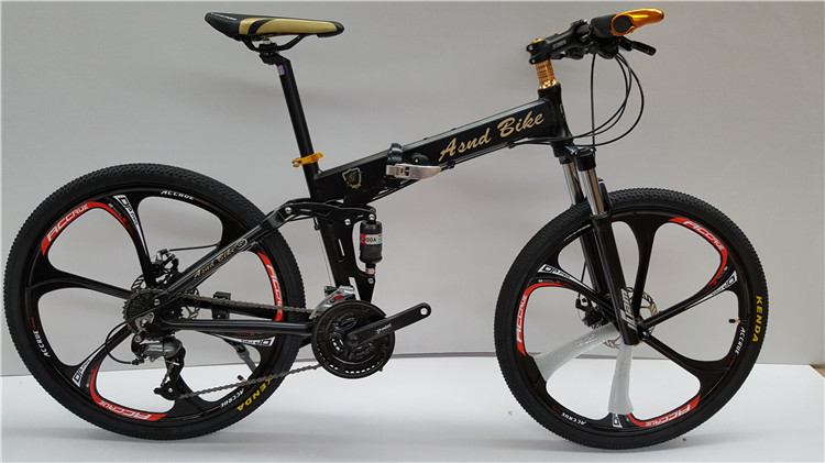 Made in China high grade 26" aluminium alloy folding mountain bike MTB with magnesium alloy wheel