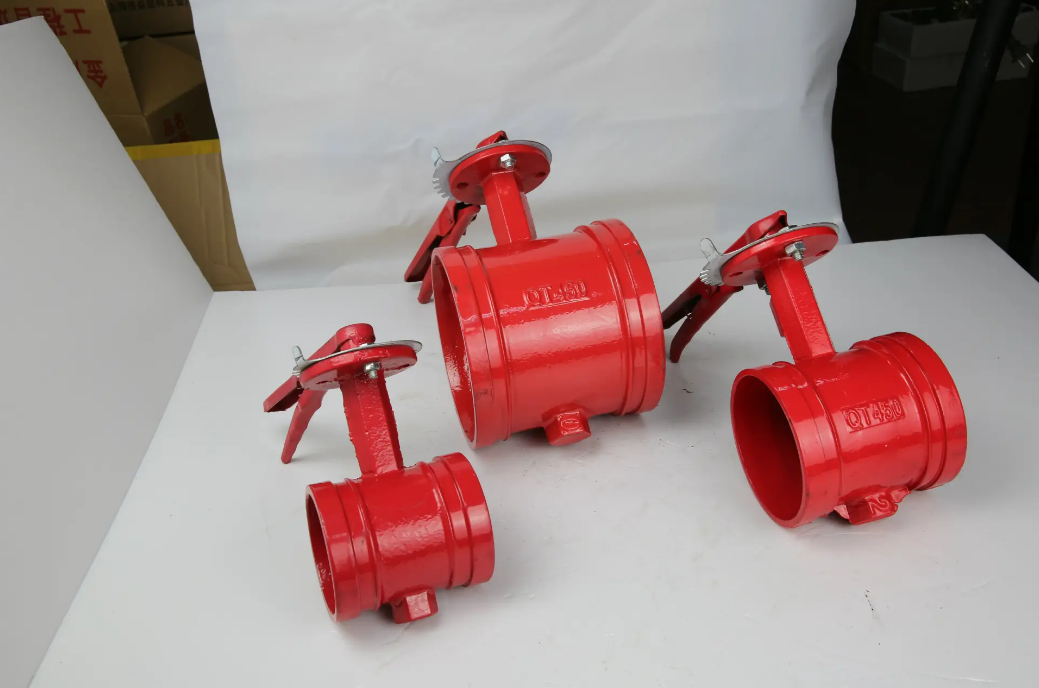 Low Temperature Hand-Operated Groove Turbine Signal Butterfly Valve for Industrial