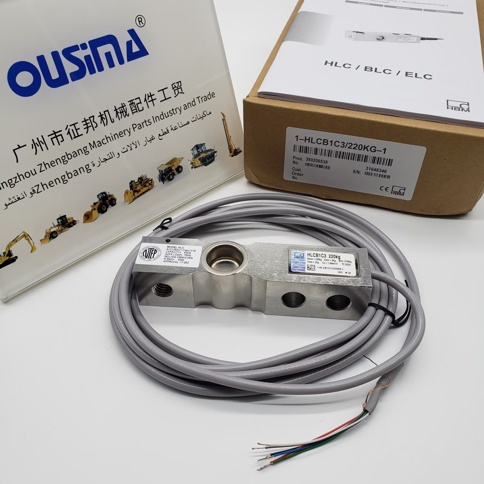 Original HBM Load Cell Weighing Sensor 1-HLCB1C3 220KG-1 HLCB1C3 350206538 31646346
