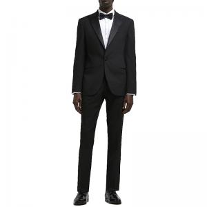 Quality Custom Mens Tuxedo Suit Fashion Slim Fit Black For Special Occasion Formal Wear 2PCS wholesale