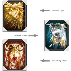 Quality Decration 3D Printing Lenticular Flip Effect Cute Cat Changing Images wholesale