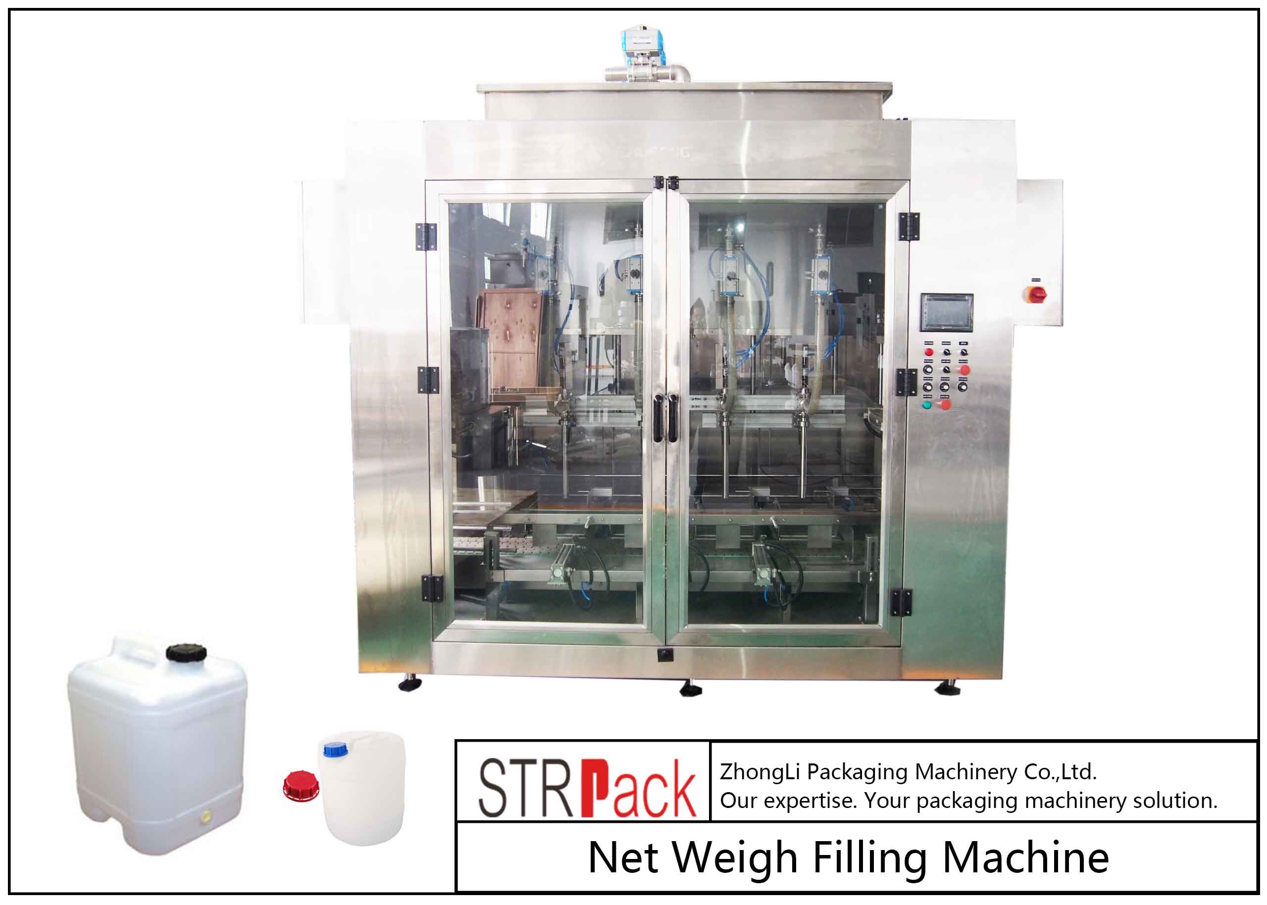 Quality Linear Weighing Type Pesticide Filling Machine For 5-25L Bottle Barrel Or Jar Can wholesale