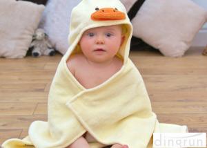 China Cute Duck Bath Towel , Kids Baby Bath Towel With Hood Various Colors on sale