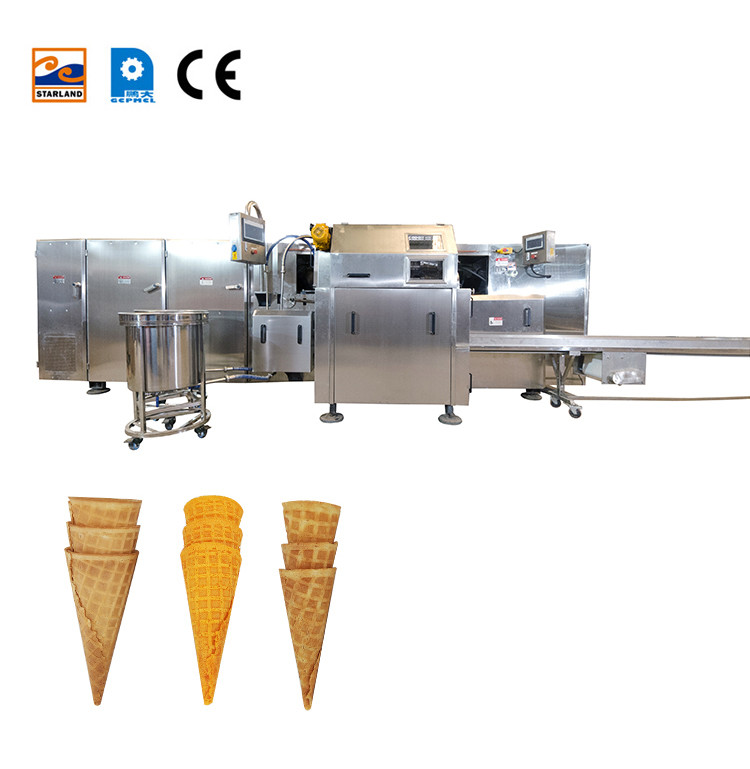 137 Plates Ice Cream Cone Making Machine Automatic 13kg / Hour