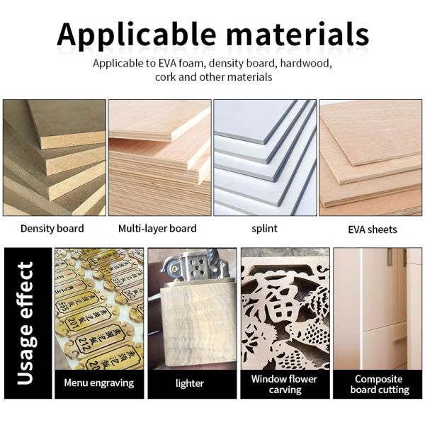 YingBa Customized Coated Milling Cutter 3.175-12mm CNC Wood Cut Bit Carbide Alloy 2 Flutes Straight Endmill Wood Cutting Tools