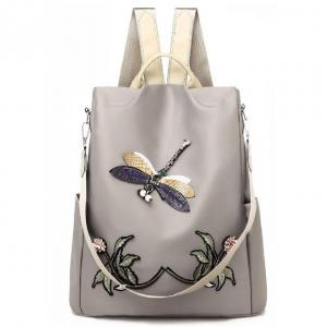 Quality 3d Embroidery Dragonfly Travel Polyester Womens Fashion Backpack wholesale