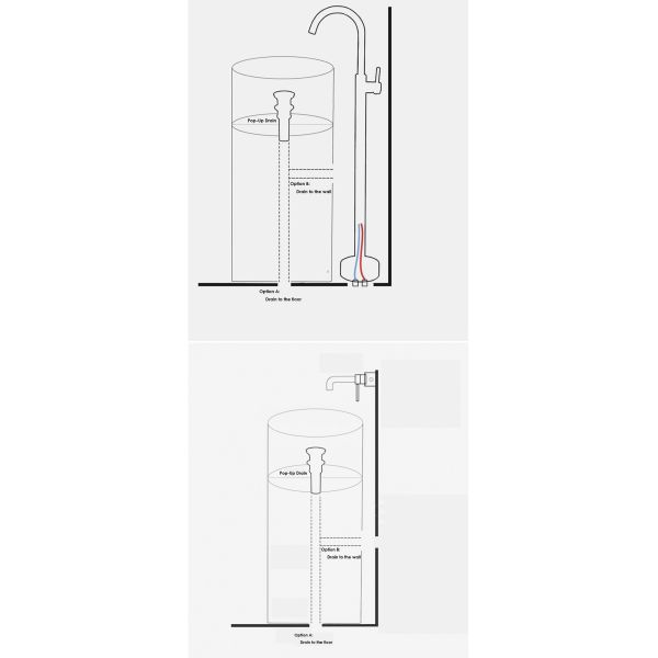 Luxury Metal Sink Pedestal , Freestanding Pedestal Basin Stainless Steel 304 Material