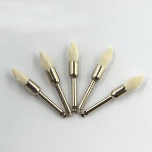 China Oral Prophylaxis Dental Prophy Brush Polishing Soft Goat Hair White Tapered Pointed on sale