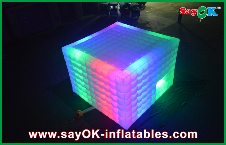 Inflatable House Tent 210D Nylon Cloth Giant Rainbow Led Inflatable Tent With Window / Door