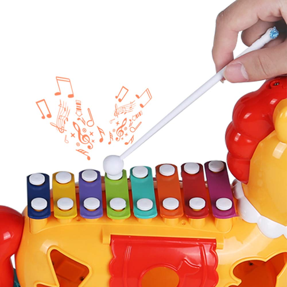 Trojan Horse Baby Puzzle Musical Toys for Hammering and Pounding Montessori Education