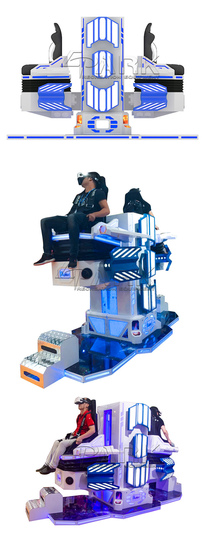 Double seat 9d vr flying game machine EPARK ferris wheel simulator jumping dropping virtual reality
