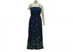 China Elastine Waist Gradient Womens Slip Dress , Viscon Summer Casual Maxi Dresses on sale
