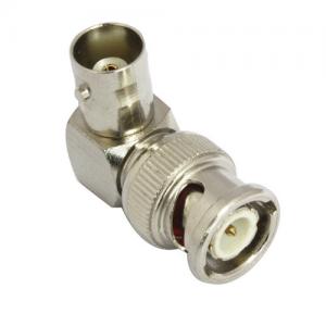 Quality Right Angle BNC Male to BNC Female Splitter CCTV Coaxial Connector Audio and Video Signal Transmiter wholesale