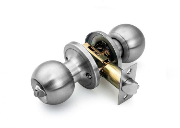 Cheap High Security Ball Bed / Bath Door Knob Locks With Satin Stainless Modern Style for sale