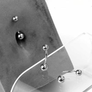 5mm Silver Titanium Belly Button Jewelry 14G Titanium Navel