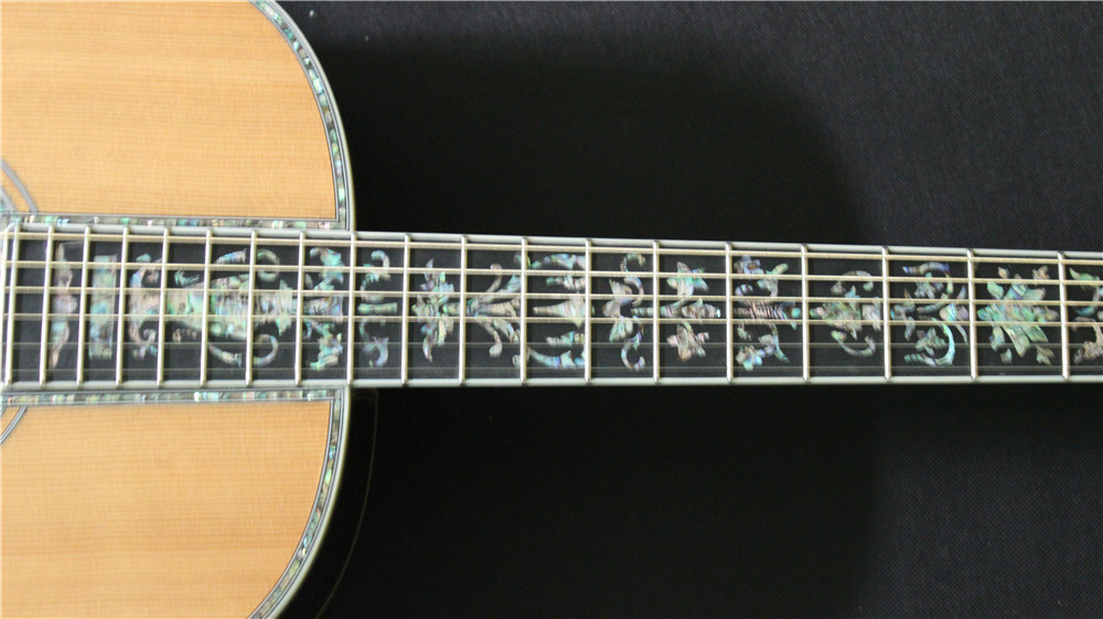 Acoustic Guitar,Solid Korean pine top,OEM Ebony fingerboard 41 inch 00045 Acoustic Guitar
