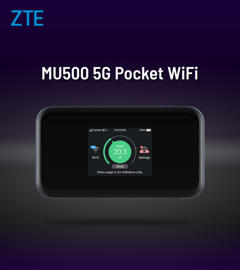 Original ZTE MU500 ZTE 5G Wi-Fi Pro 5G mm & sub 6GHz 4G CAT20 WiFi 6 + LAN Port
