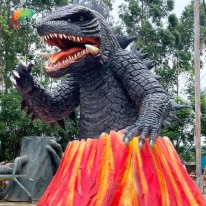 Quality Outdoor Custom Animatronics Godzilla Monster Volcano In Amusement Park wholesale