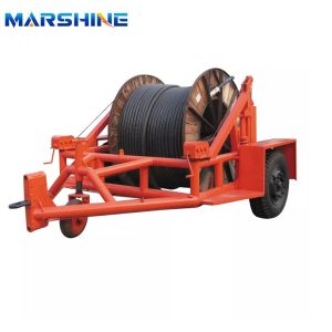 Quality Power Construction Double Reel Cable Drum Trailer Machinery High Precision wholesale