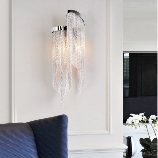 Creative Luxury Aluminum Chain led Ceiling Pendant Lights Modern Chandeliers