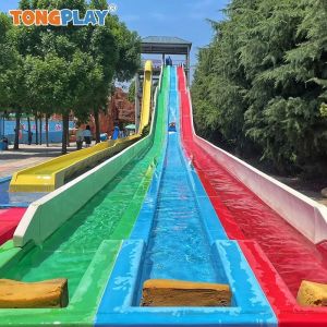 Multiple Rainbow Waterslide Outdoor Entertainment Commercial Water Park Slides