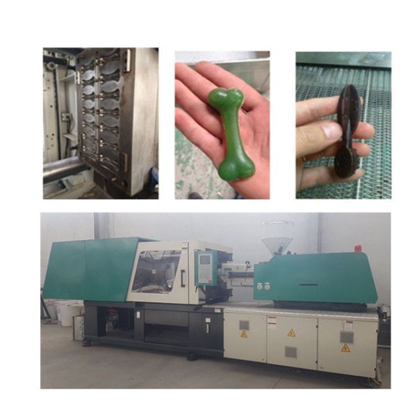 CE Dog Treat Machine For Pet Snacks Brush / Bone Shape Chewing Dog Biscuit Machine