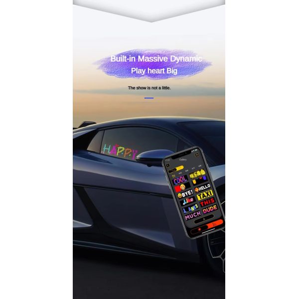 Car Window LED Digital Display Screen Multi-Function Programmable Advertising Decorative Board Matrix