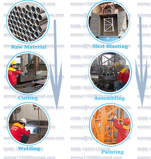 QTZ6513 Factory Topkit Tower Crane with Telescoping Cage and Hydraulic System