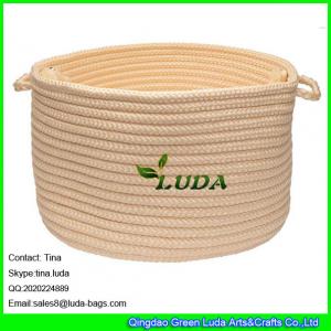 China LUDA small round storage bin handmade hanging storage basket on sale