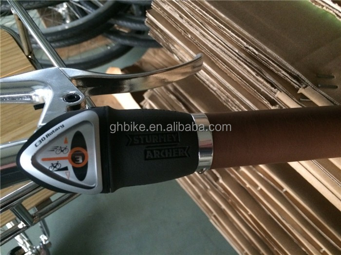 Retro Fixed Gear Bike Bicycle with Front Carrier Inner 3 Speed Road Bike To Be Ordered