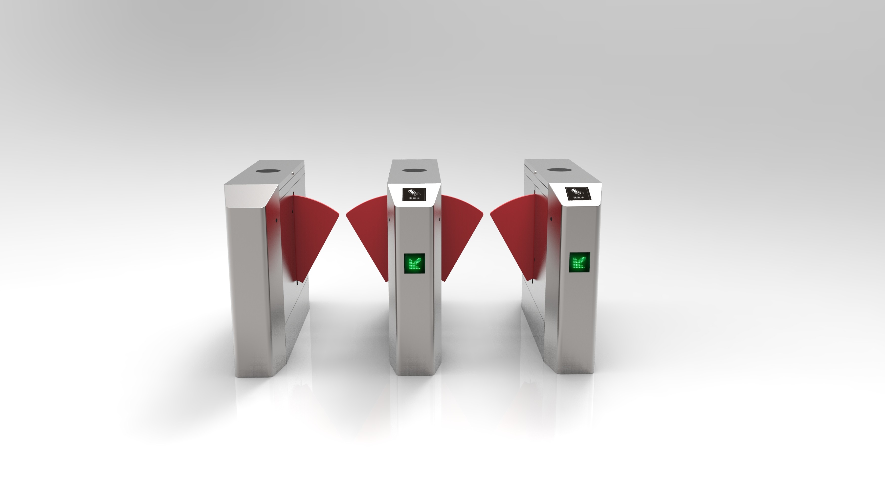 Waist High Flap Gate Barrier Scenic Entrance automatic flap barrier for Ticket Station