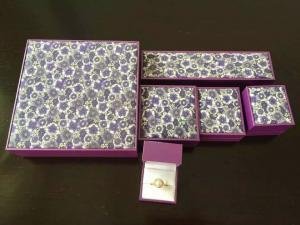 Quality Classic Leatherette Earring Chain Jewellery Packaging Boxes With Gold Logo Printing wholesale