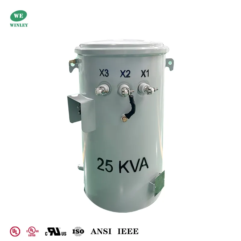 333kVA Single Phase Pole Mounted Distribution Transformer 14.4kV/7.2kV to 480V for Rural Commercial Facilities