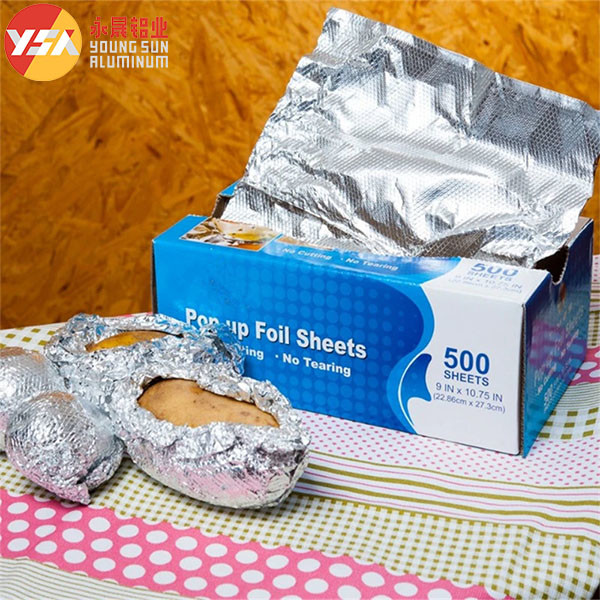 200 Sheet 500 Sheets Pop-Up Aluminium Kitchen Foil Sheets For Food Packing