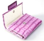 Crocodile-embossed Leather Purple Woman Credit Card Holders Wallets
