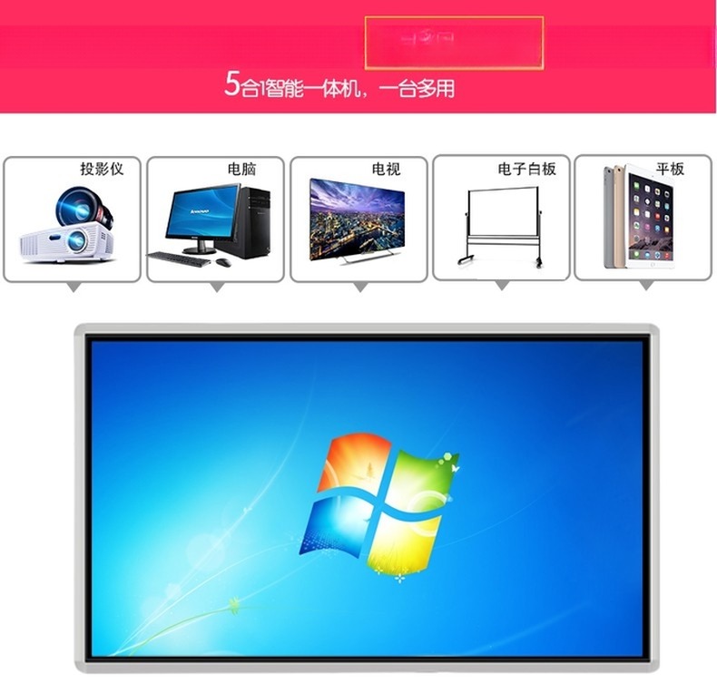 86" inch LCD LED touch Monitor smart board interactive whiteboard touchscreen advertising signage support HDM1 DP VGA input