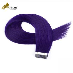 Quality Brazilian Double Drawn Tape In Hair Extensions 30 Inch Purple wholesale