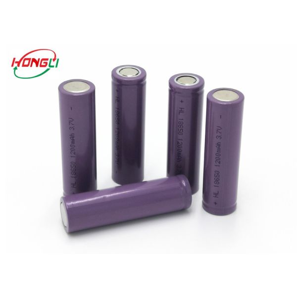 1200mAh 0.5C 18650 Lithium Ion Battery High Energy Density Fast Charging
