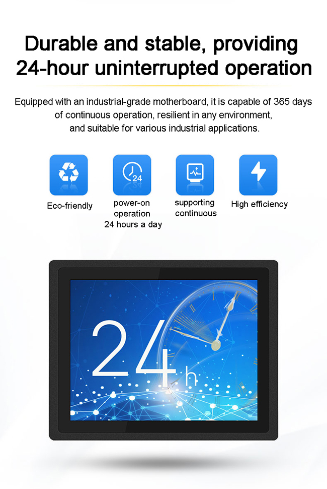 Custom Logo Embedded All-in-One Fanless PLC Industrial Control Computer Vehicle Touch Screen Panel PC with Embedded Logo