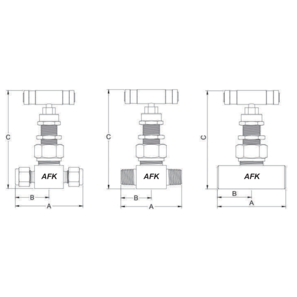 Stainless Steel Needle Valve Ferrule Connection Type for Instrumentation Instruments Standard Temperature -20°C 200°C