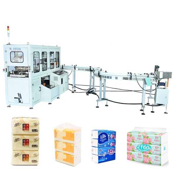 1 Layer LDPE 50microns Facial Tissue Packing Machine FEXIK