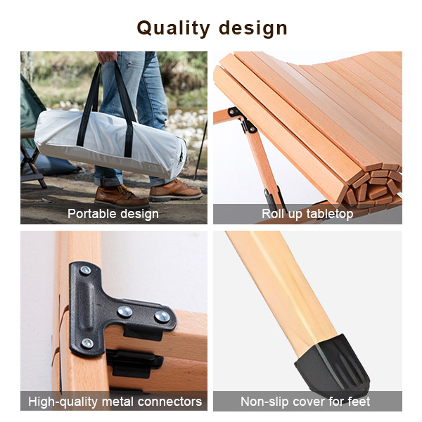 Portable Folding Camping Table With Easy Carrying Bag For Picnic Beach
