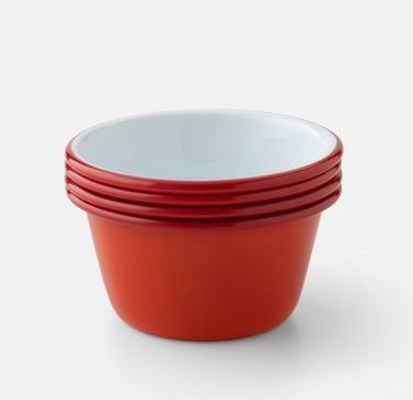 Double Coating Enamel Puddin Bowl Sets 80ml 500ml Functional Kitchen Accessories