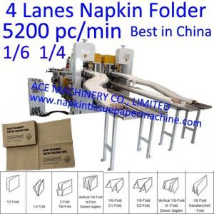 China High Speed 5200 Pc/Min 4 Lanes Automatic Paper Napkin Making Machine 300x300mm Tissue Paper Napkin Machine on sale