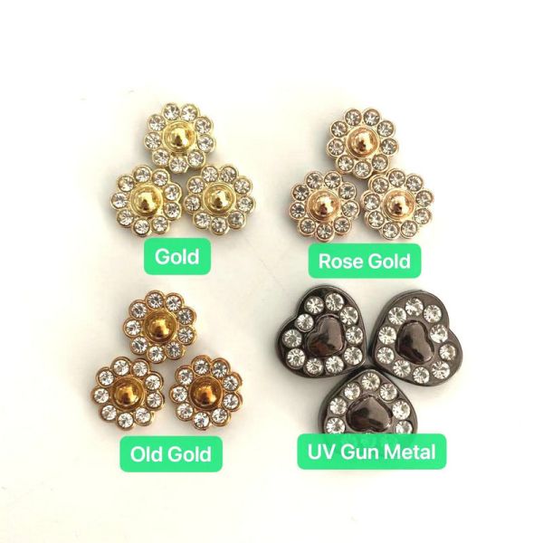 Wholesale ABS garment rivet with nail rhinestone decoration plastic ornament
