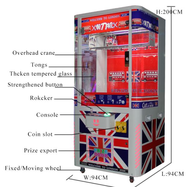 Indoor Kids Toy Crane Redemption Game Machine / Cutting Prize Scissor Game Machine