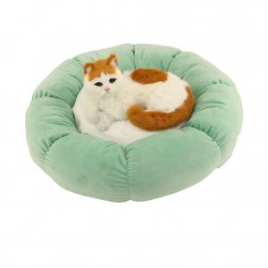 Quality Soft Comfortable Pet Bed 60cm 70cm Suede Canvas Dog Bed Cozy Calming Cat Bed 40CM 55CM wholesale