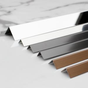 China 201 304 Brushed Titanium Black Coated L Shape Stainless Steel Transition Strip Flooring on sale