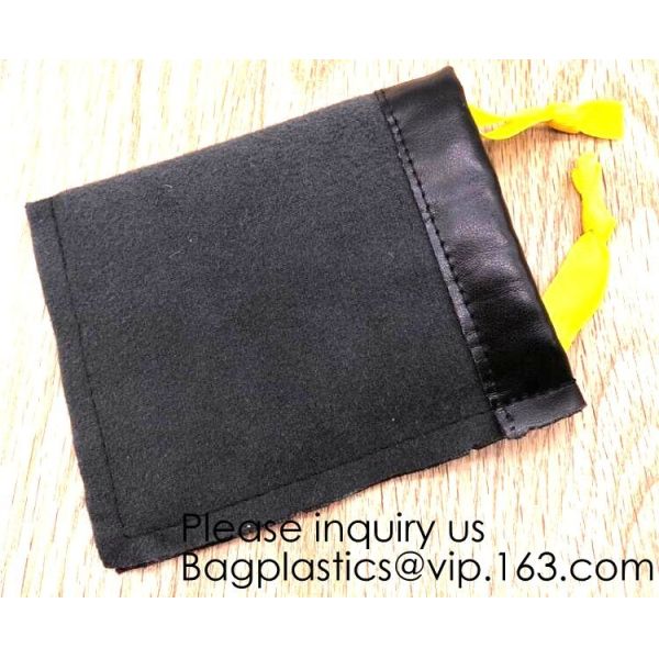Fashion PU Leather Gift Bag Jewelry Pouch Drawstring Waterproof Bag Universal Headphone Protection Pouch/Portable Travel
