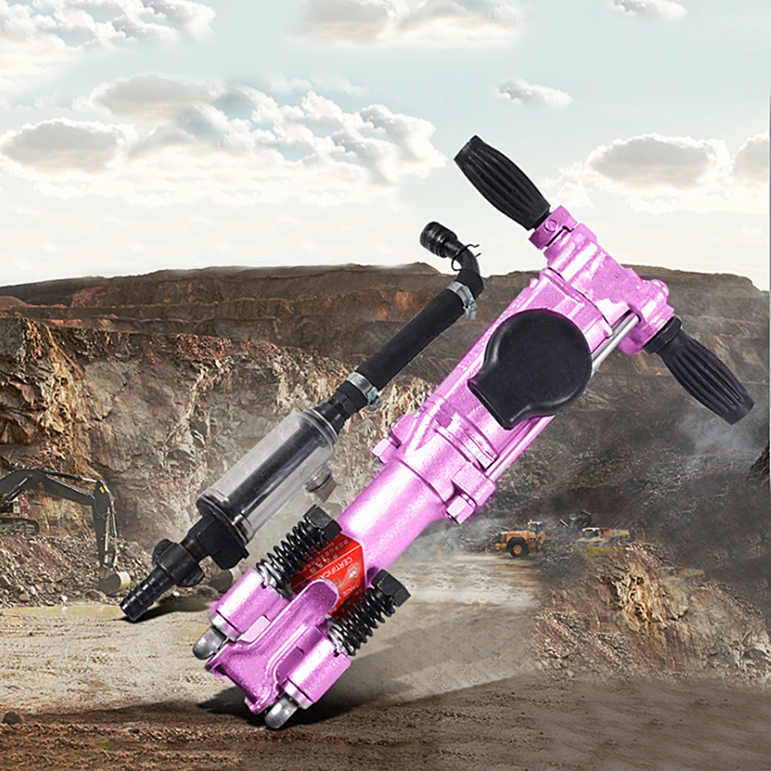 High Drilling Efficiency Pneumatic Rock Drill for Construction Works Air Leg Jack Hammer